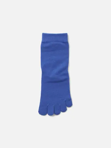 【定番】綿素材の無地五本指ショートソックス