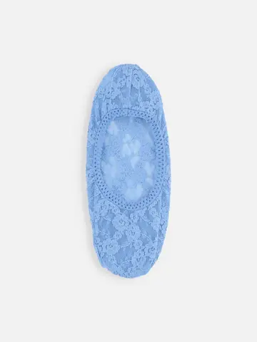 縫製花柄レースカバーソックス / 深履きタイプ