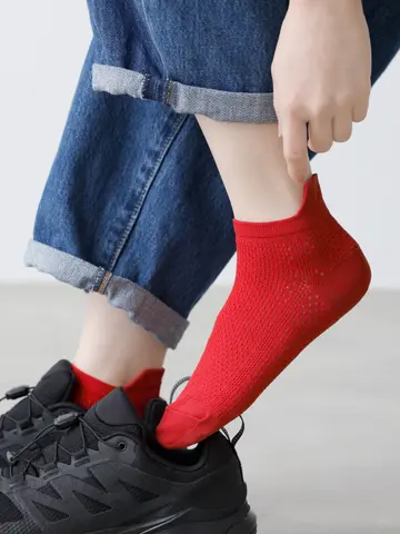 【さらっと快適】FULL MESH アキレスガードスニーカー丈ソックス
