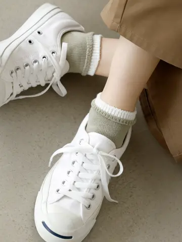 2枚重ね風スニーカー丈ソックス