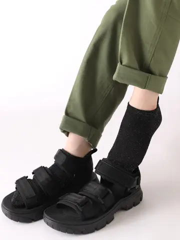 デオドラント×ドライラメ メッシュアキレスガードスニーカー用ソックス