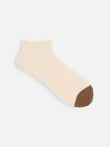 つま先切替スタンダードリブショートソックス