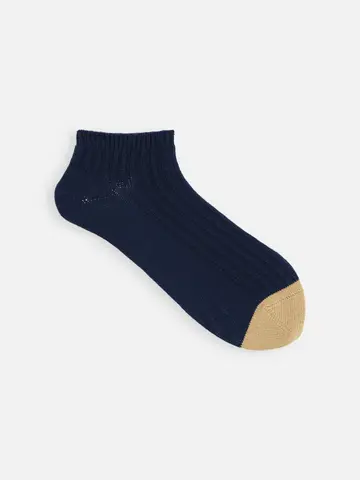 つま先切替スタンダードリブショートソックス