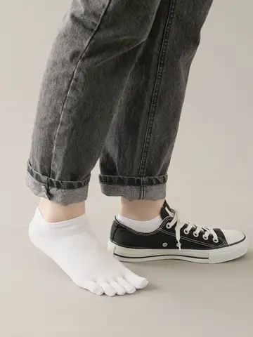 【消臭】無地五本指スニーカー用ソックス