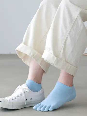 【消臭】無地五本指スニーカー用ソックス
