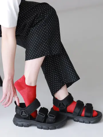 【New冷感ドライ】 メッシュアキレスガードスニーカー用ソックス