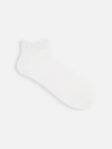 メロウ1×1リブショートソックス