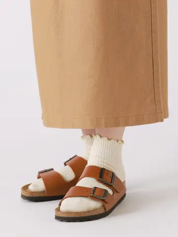 メロウ1×1リブショートソックス