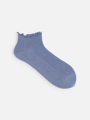 メロウ1×1リブショートソックス