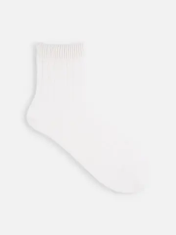 【表糸リネン100％】ピュアリネンリブショートソックス