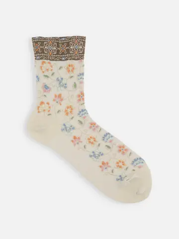 エキゾチックフラワーフロートショートソックス