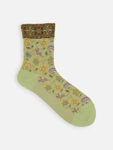 エキゾチックフラワーフロートショートソックス