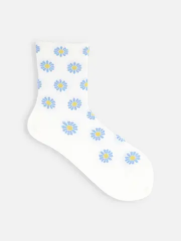 【冷感ドライ】マーガレットメッシュショートソックス