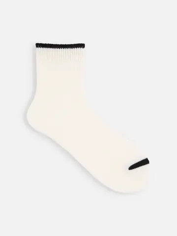 ワッフルTOP切り替えショートソックス