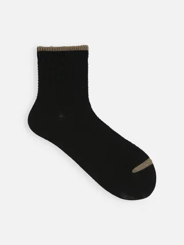 ワッフルTOP切り替えショートソックス