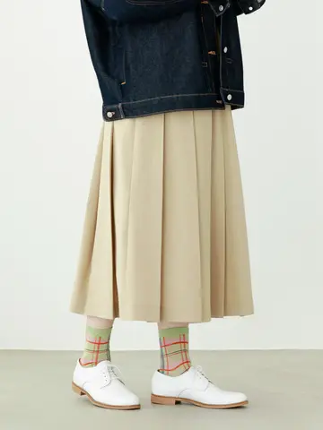 マドラスチェックショートソックス