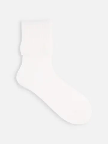 レーシーフレアリブショートソックス