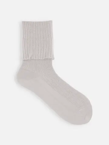 レーシーフレアリブショートソックス