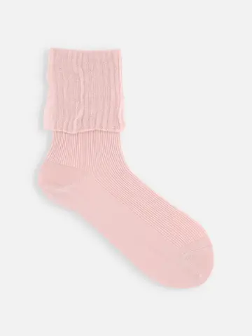 レーシーフレアリブショートソックス