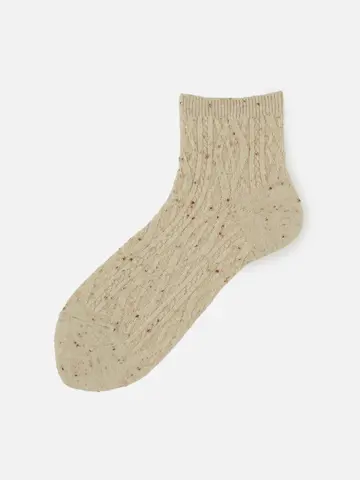 ネップゴム長ケーブル柄ソックス