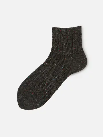 ネップゴム長ケーブル柄ソックス