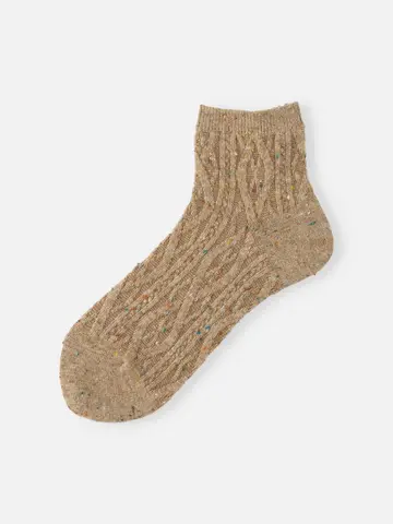 ネップゴム長ケーブル柄ソックス