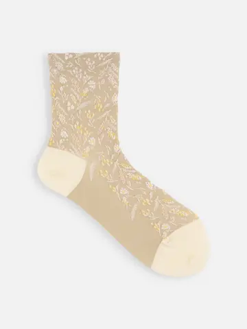 お花畑フロートショートソックス