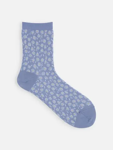 ガーゼ調マーガレットショートソックス