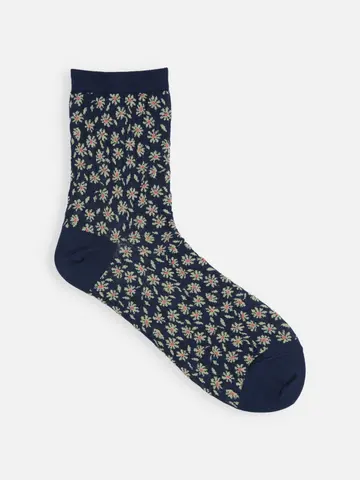 ガーゼ調マーガレットショートソックス