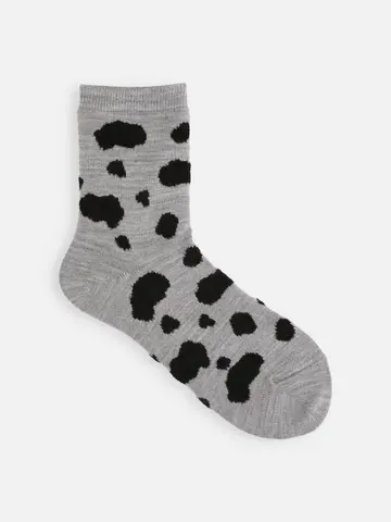 モール牛柄ショートソックス