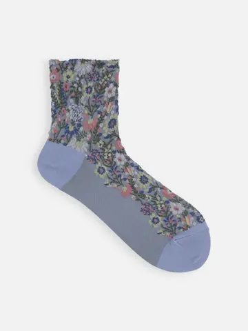 フロートボタニカル総柄ショートソックス