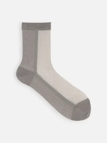 ラメバイカラーショートソックス