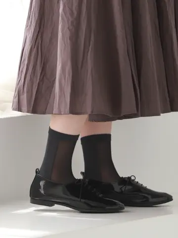 ラメバイカラーショートソックス