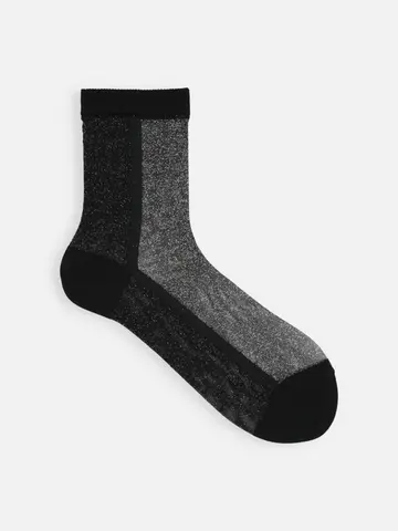 ラメバイカラーショートソックス