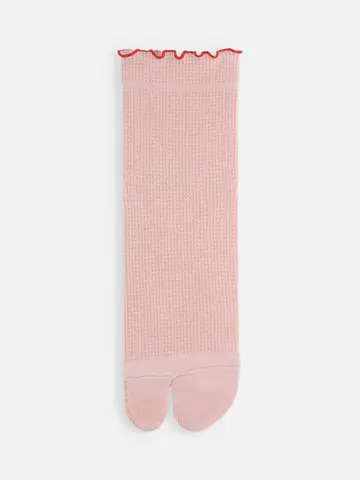 ワッフルメロウ足袋ショートソックス