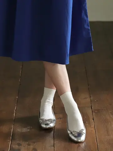 【定番】ゴム長無地ショートソックス