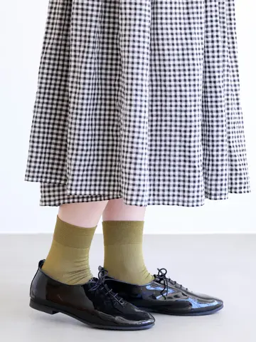 【定番】ゴム長無地ショートソックス