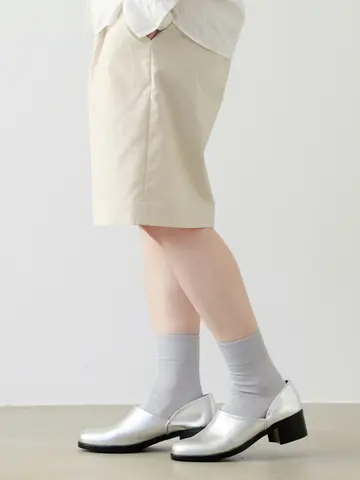 【定番】ゴム長無地ショートソックス