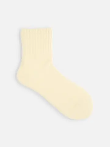 ラムウールリブベタショートソックス