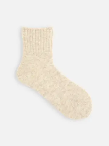 ラムウールリブベタショートソックス