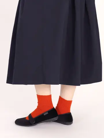 ラムウールリブベタショートソックス