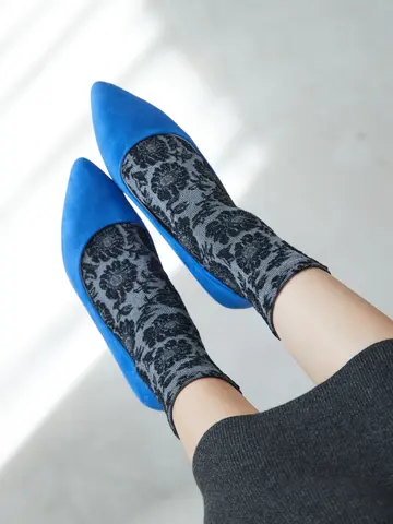 お花フロートショートソックス