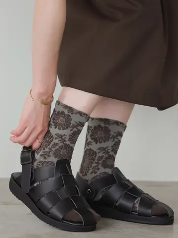 お花フロートショートソックス