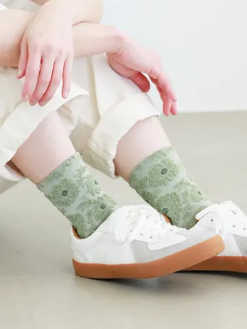 お花フロートショートソックス