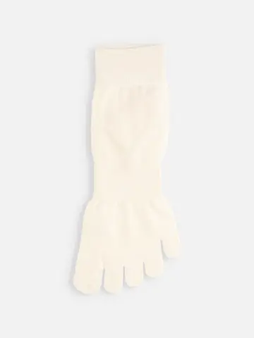 【綿100%】ゴム長五本指ショートソックス(23〜24cm)