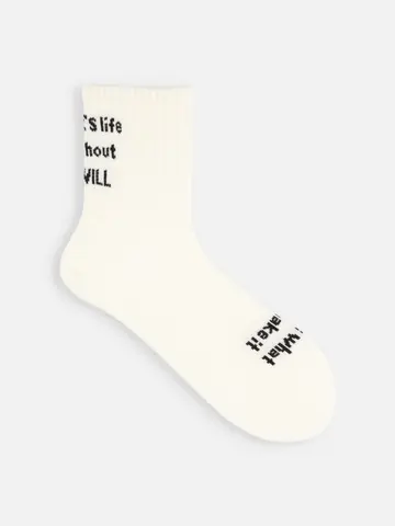 メッセージロゴショートソックス