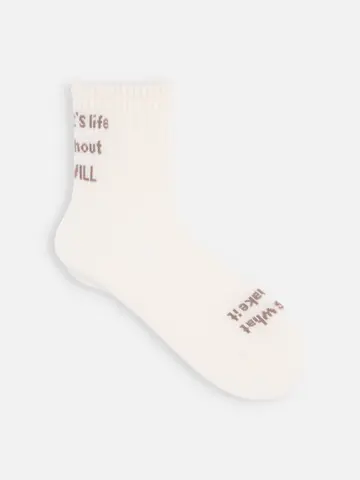 メッセージロゴショートソックス