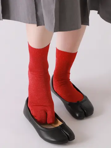 ラメ足袋ショートソックス