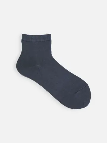 毛混無地ベタショートソックス