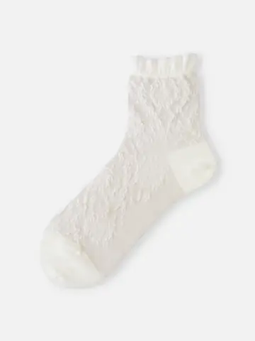 フロート花冠ドットショートソックス